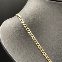 Unisex 9ct Two Tone Gold Curb Link Necklace