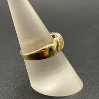 Ladies 10ct Yellow Gold Natural Diamond Ring