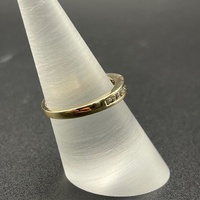 Ladies 9ct Yellow Gold Natural Diamond Band Ring
