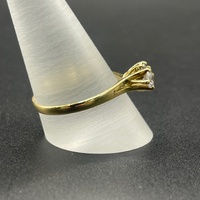 Ladies 18ct Yellow Gold Cubic Zirconia Ring