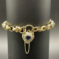 Ladies 9ct Yellow Gold Oval Belcher Link Bracelet