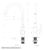 Sola Outdoor Kitchen Mixer Tap 316 Stainless Steel Marine Grade