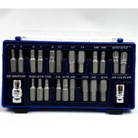 Kincrome 23pc Hex Spline 1/2 Inch Drive Bit Set Socket Tool Kit