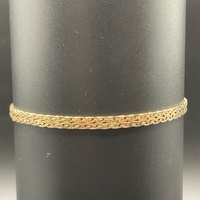 Unisex 9ct Yellow Gold Fancy Link Bracelet
