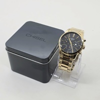 Chisel 5829210 Mens Gold Black Dial Quartz Chronograph 100m Watch