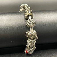 Ladies 925 Sterling Silver Pandora Snake Link Charm Bracelet