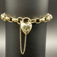 Ladies 9ct Yellow Gold Oval Belcher Link Bracelet