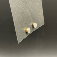 Ladies 18ct Yellow Gold Diamond Cluster Stud Earrings