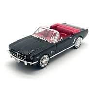 1965 Ford Mustang Convertible 1:32 Diecast Raven Black Red Interior