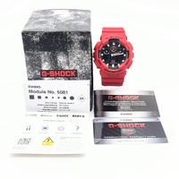 Casio G-Shock GA-100B-4ADR Analog Digital Resin Strap Mens Red Watch 200m WR
