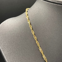 Ladies 18ct Yellow Gold Singapore Twist Link Necklace