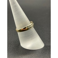 Ladies 9ct Yellow Gold Natural Diamond Ring