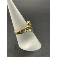 Ladies 10ct Yellow Gold Natural Diamond Ring