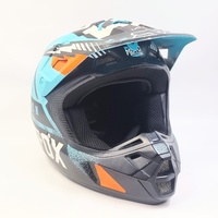 Fox V2 Vicious Army MX Helmet Aqua Orange XL 61-62cm Fiberglass Shell