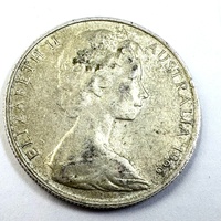 Australian 1966 50 Cent Coin Elizabeth II Round Silver Coin AU Mint