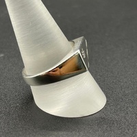 Mens 925 Sterling Silver CZ Signet Ring