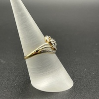 Ladies 9ct Yellow Gold Natural Diamond Cluster Ring