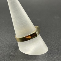 Mens 9ct Yellow Gold Diamond Signet Ring