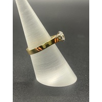 Ladies 18ct Yellow Gold 0.20ct Natural Diamond Ring 4.2 Grams