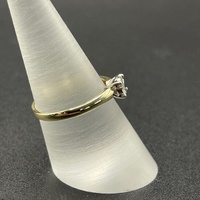 Ladies 9ct Yellow Gold Natural Diamond Ring