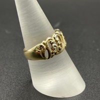 Ladies 9ct Yellow Gold Filigree Ring