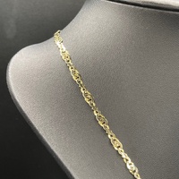 Unisex 9ct Yellow Gold Anchor and Figure 8 Link Necklace