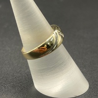 Unisex 9ct Yellow Gold Diamond Signet Ring