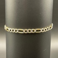 Unisex 9ct Yellow Gold Figaro Link Bracelet