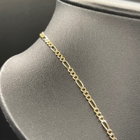Unisex 9ct Yellow Gold Figaro Link Necklace