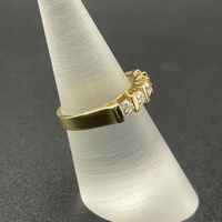Ladies 14ct Yellow Gold Cubic Zirconia Ring
