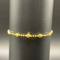 Ladies 22ct Yellow Gold Ball Bead Link Bracelet