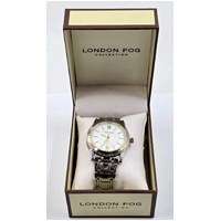 London Fog Camden 40mm Womens Watch LF024TTYG Gold Silver Bracelet