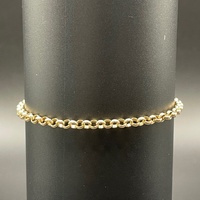 Ladies 9ct Yellow Gold Belcher Link Bracelet