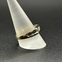 Mens 10ct Yellow Gold Natural Diamond Ring