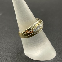 Ladies 9ct Yellow Gold Cubic Zirconia Ring