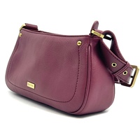 Oroton ORO512 Ladies Burgundy Leather Clutch Shoulder Bag Studded