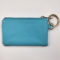 Forever New Blue Zip Coin Purse Keyring Small Wallet Card Cash Pouch