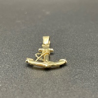 Unisex 9ct Yellow Gold Anchor Pendant