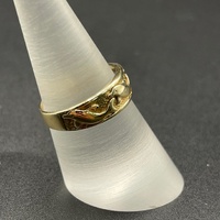 Unisex 14ct Yellow Gold Dolphine Band Ring