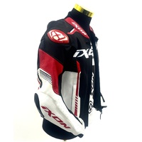Ixon Vortex 2 Mens Riding Jacket Size M Leather CE Armor Black White Red
