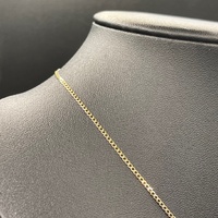 Ladies 9ct Yellow Gold Curb Link Chain & Diamond Cluster Pendant
