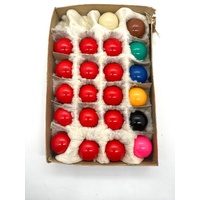 Super Crystalate 22 Set Snooker Balls Complete Cue Sports Kit with Box