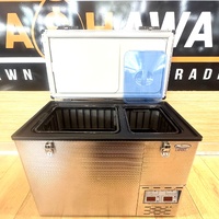 National Luna NLR 50SL Legacy 50L Stainless Dual Fridge Freezer