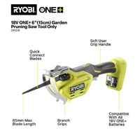 Ryobi One+ 18V OPS18 6 Inch 15cm Cordless Garden Pruning Saw Skin Only