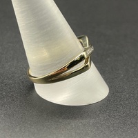 Mens 9ct Yellow Gold Diamond Ring