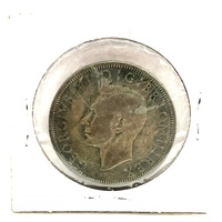 1939 Great Britain Half Crown Coin - King George VI - .500 Silver - Circulated Condition
