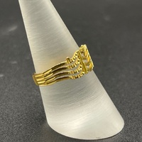 Unisex 22ct Yellow Gold Pattern Ring