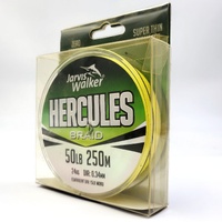 Jarvis Walker Hercules Braided Fishing Line 50LB 250M 0.34mm High Strength Low Stretch Saltwater Freshwater