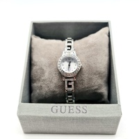 Guess W0411L1 Ladies Analog Watch Silver Tone Crystal Quartz Stainless