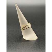 Ladies 9ct Yellow Gold Diamond Ring